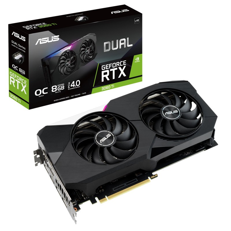 Asus RTX 3060 Ti Dual OC V2 LHR 8Go